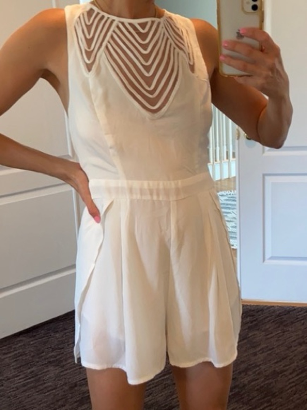 Beautiful white mesh romper- LF boutique- NWT - Picture 4 of 4